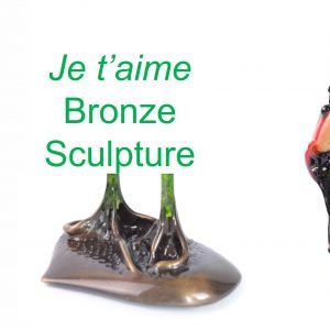 JJe t'aime bronze sculpture